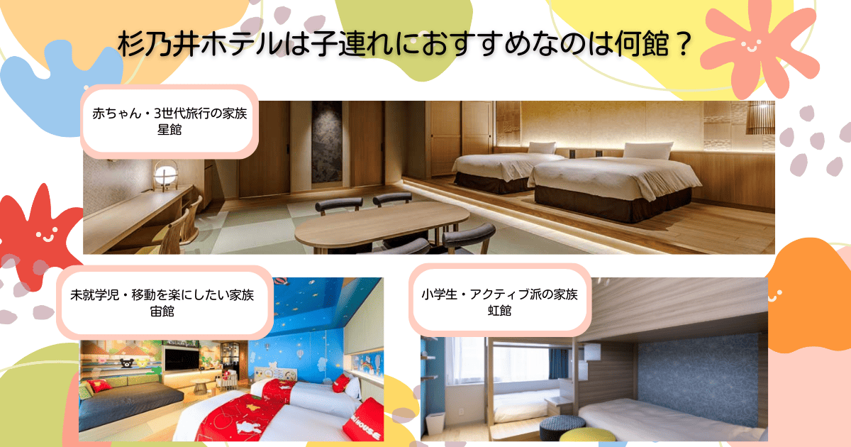 杉乃井ホテルは子連れは何館がいいのか知りたい