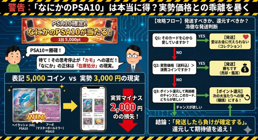 なにかのPSA10 オリパガチャ 損得乖離図説