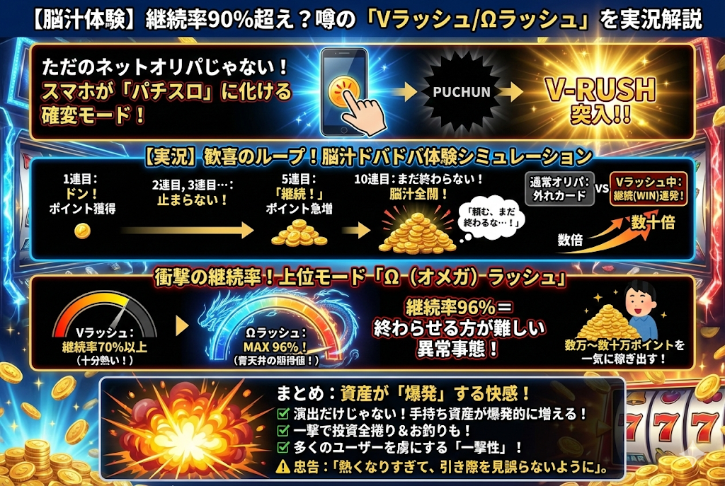 継続率90%超え?噂の「Vラッシュ/Ωラッシュ」図解