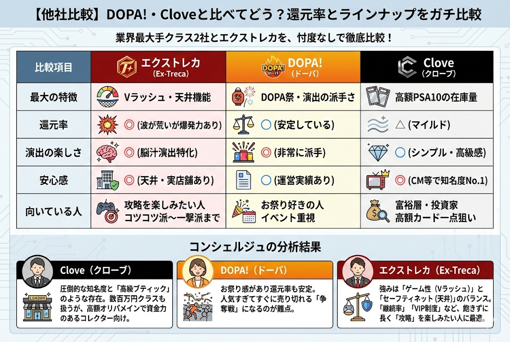 DOPA!・Cloveと比較
