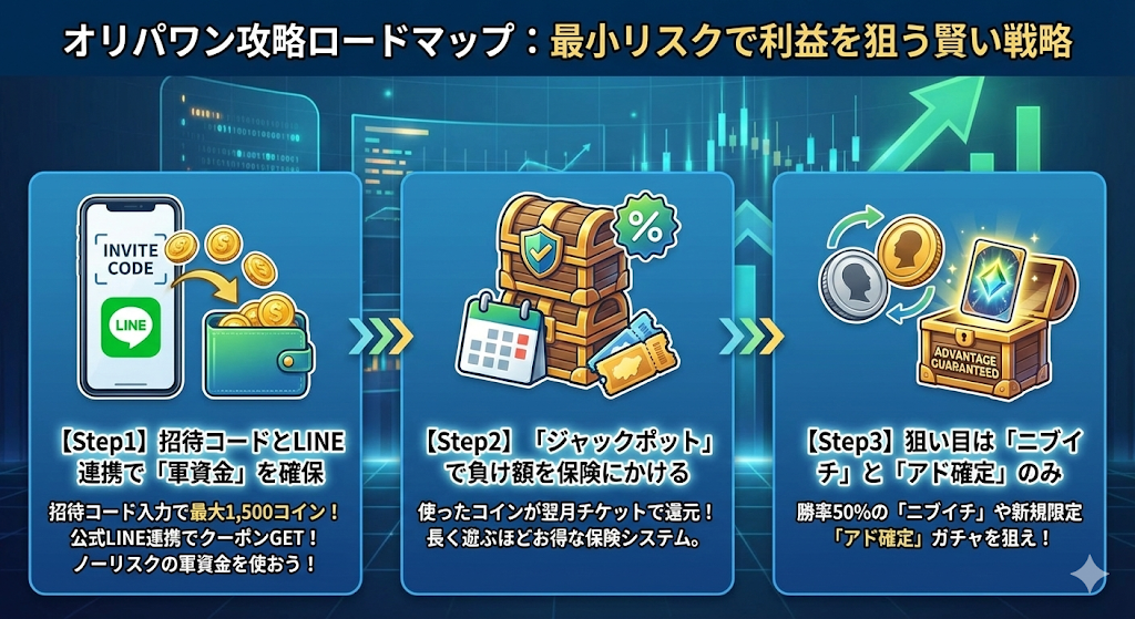 オリパワン ジャックポット 攻略ロードマップ