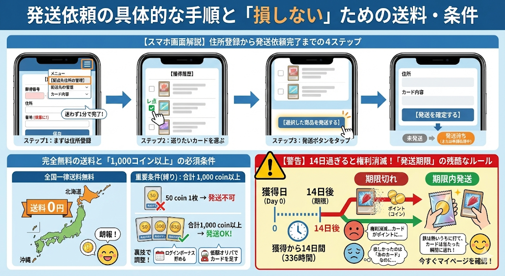 発送依頼の具体的な手順