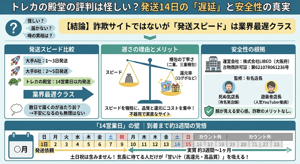 トレカの殿堂の評判は怪しい