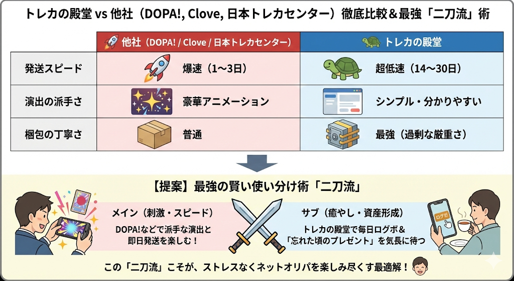 トレカの殿堂と他社比較