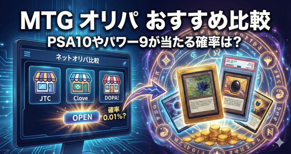 MTG オリパ おすすめ比較｜PSA10やパワー9が当たる確率は？のアイキャッチ