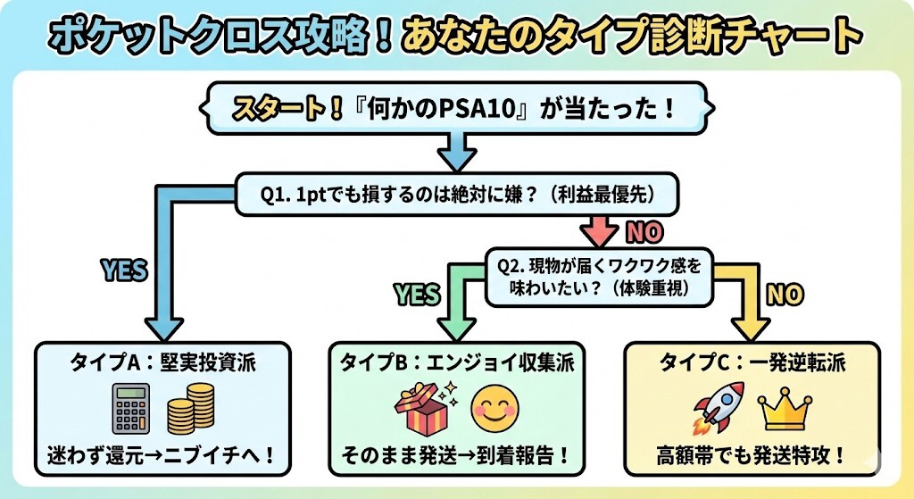 ポケットクロス 何かのPSA10 タイプ診断チャート