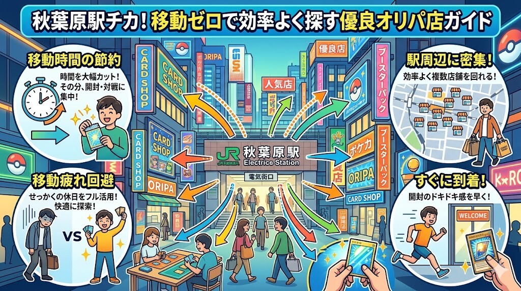 【駅近・タイパ重視】秋葉原駅から徒歩2分圏内のポケカオリパ優良店8選
