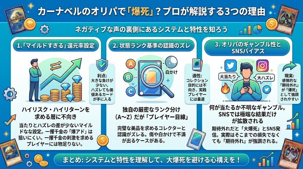 なぜ「カーナベルのオリパは爆死する」と言われるのか？プロが考察する3つの理由