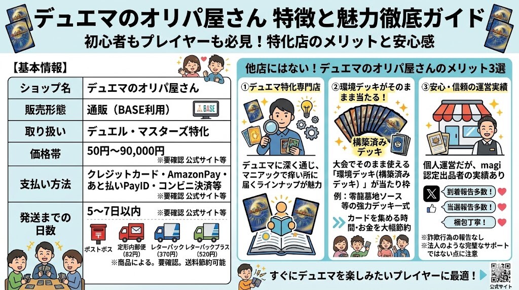 デュエマのオリパ屋さんの基本情報と他店にはない3つのメリット