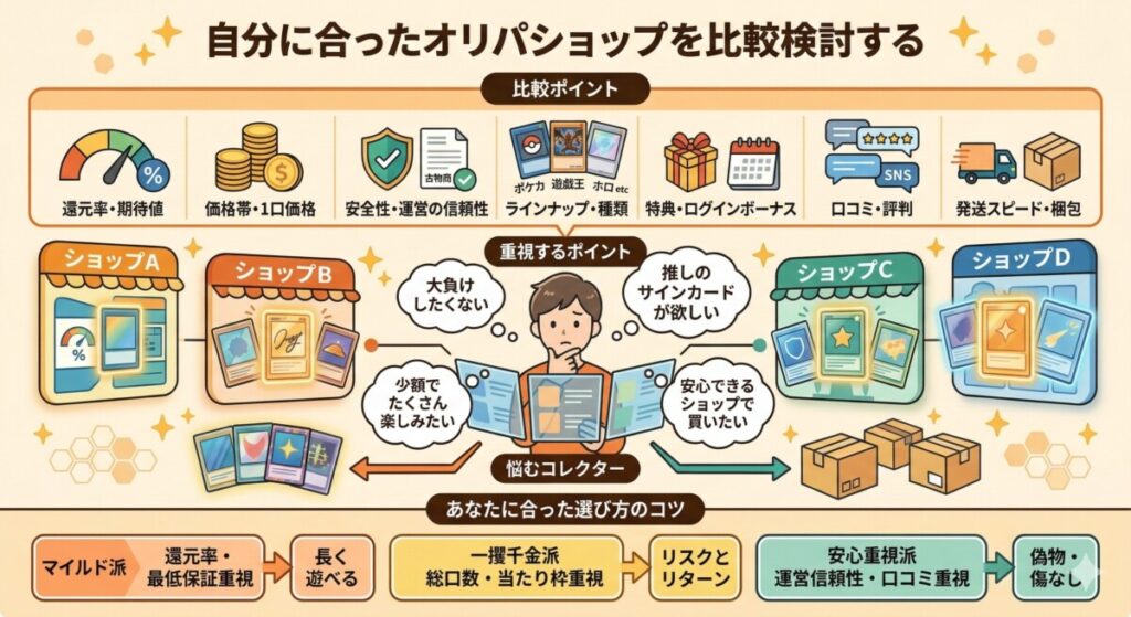 ヴァイスシュヴァルツ オリパ 比較 図解イラスト