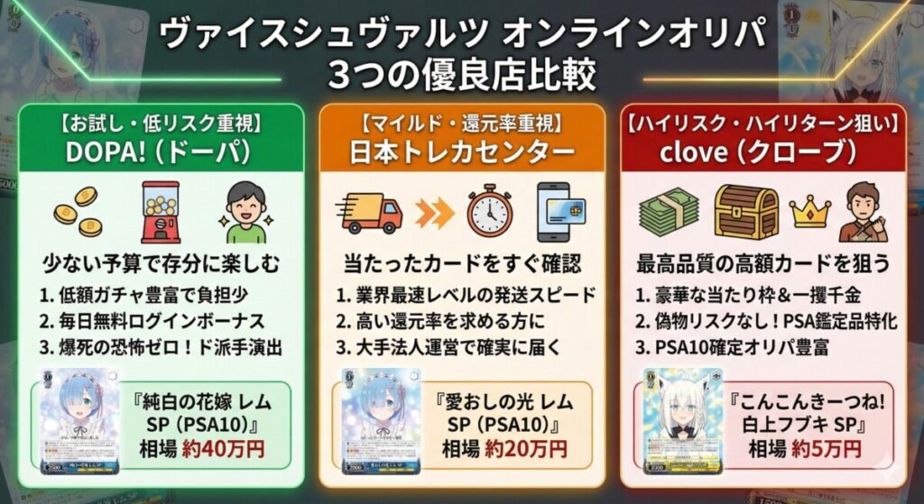 ヴァイスシュヴァルツのオリパ おすすめ優良店 図解イラスト