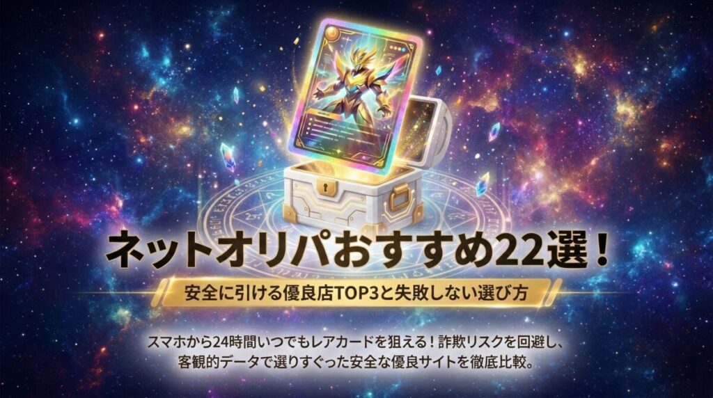 ネットオリパおすすめ22選！安全に引ける優良店TOP3と失敗しない選び方