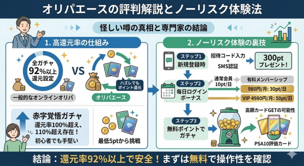 オリパエース 評判と噂の真相図解