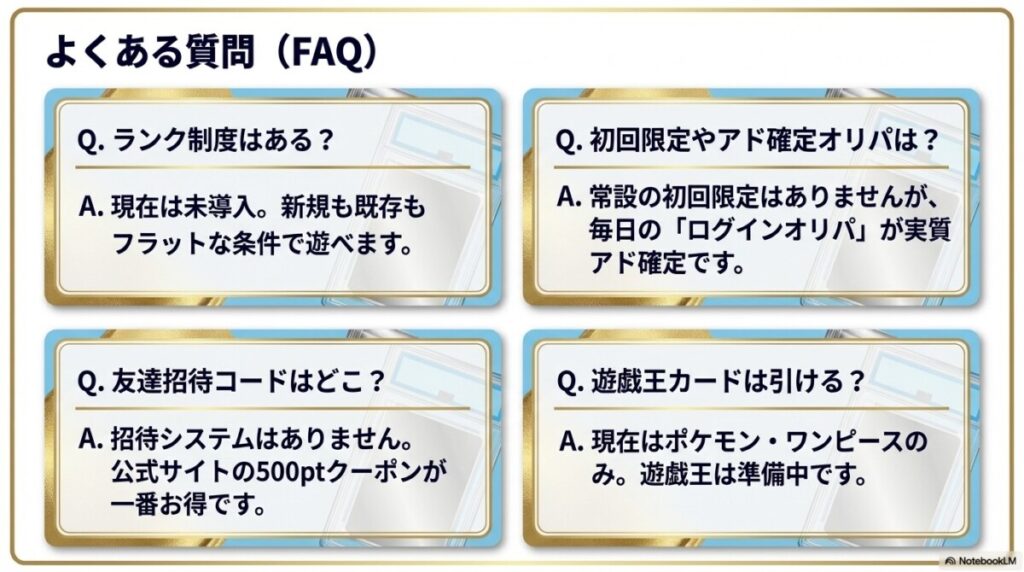 PAA（関連する質問）を解決！オリパスターやオンラインオリパ全般のよくある質問(FAQ)