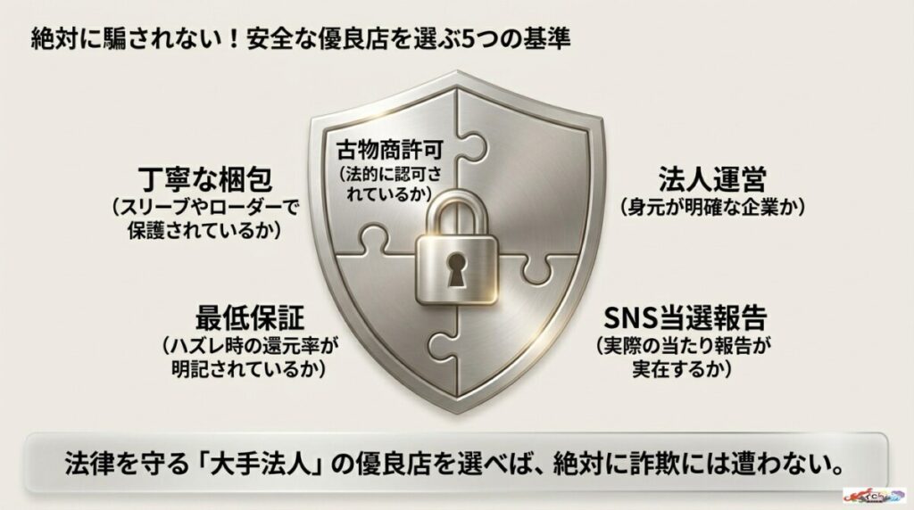 【絶対に騙されない】安全なポケモンカードのオンラインオリパ優良店の選び方5つの基準