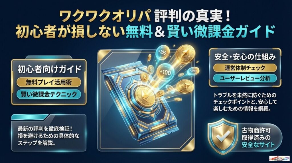ワクワクオリパ 評判の真実！初心者が損しない無料＆賢い微課金ガイドのアイキャッチ
