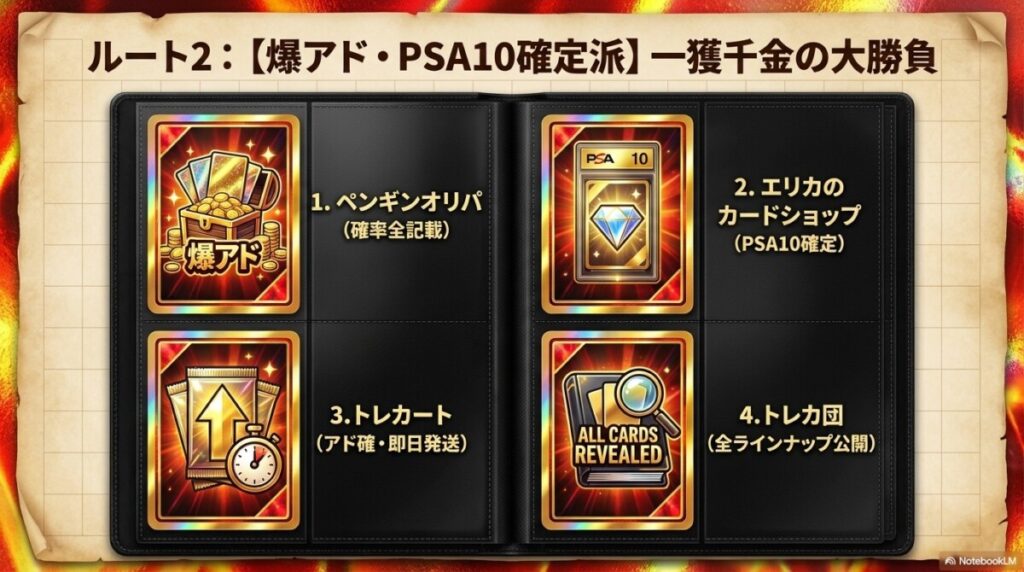 【爆アド・PSA10確定派】ハイリスク・ハイリターンを狙う優良店