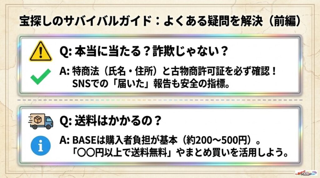 Q. BASEオリパは本当に当たるの？詐欺の心配はない？