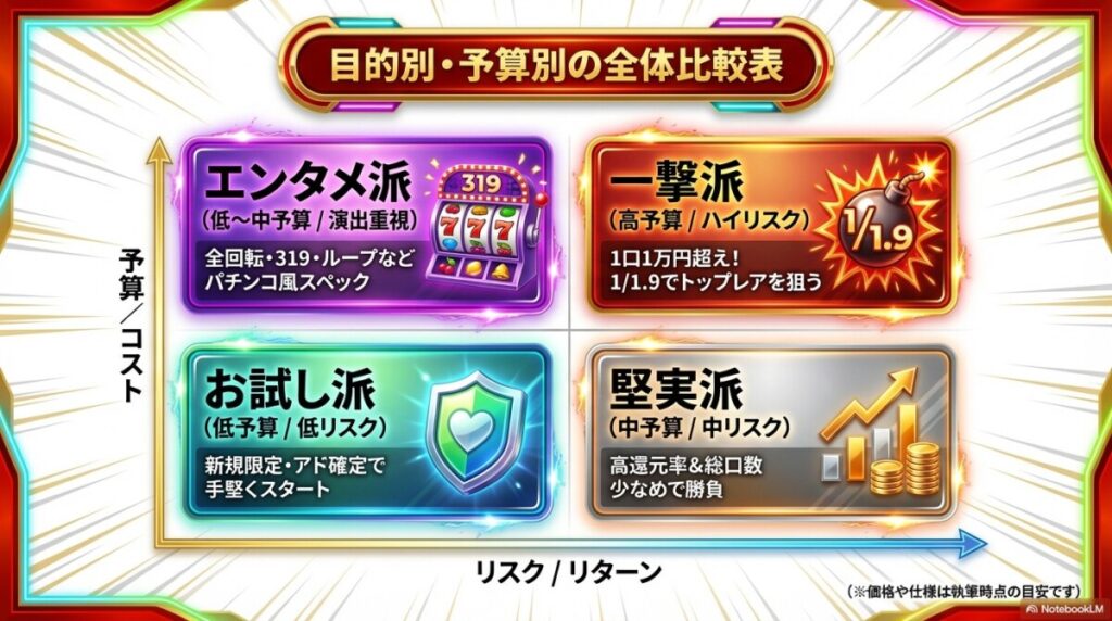 【結論】オリパワンのおすすめガチャ12選！目的別・予算別の全体比較表