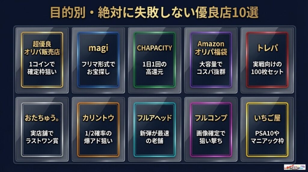 超優良オリパ販売店を含む絶対に失敗しない優良店10選！