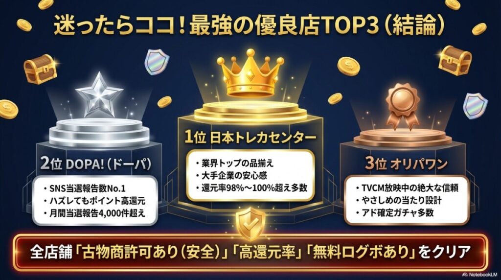 迷ったらココ！最強の優良店TOP3（結論）