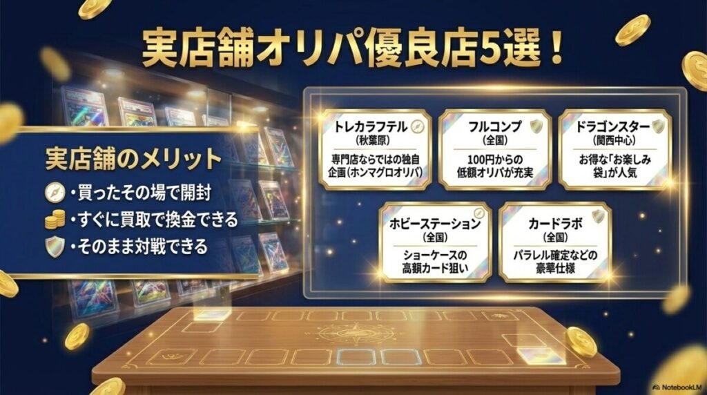 ワンピースカード 実店舗オリパ優良店5選！その場で引いてすぐ換金・対戦できる