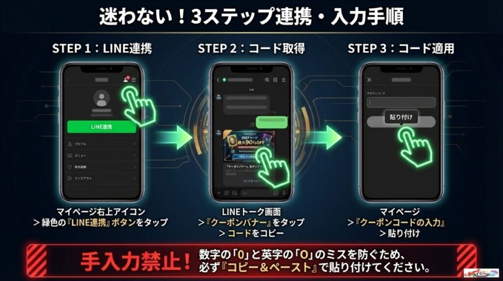日本トレカセンター公式LINE連携とクーポンコード入力の最短手順