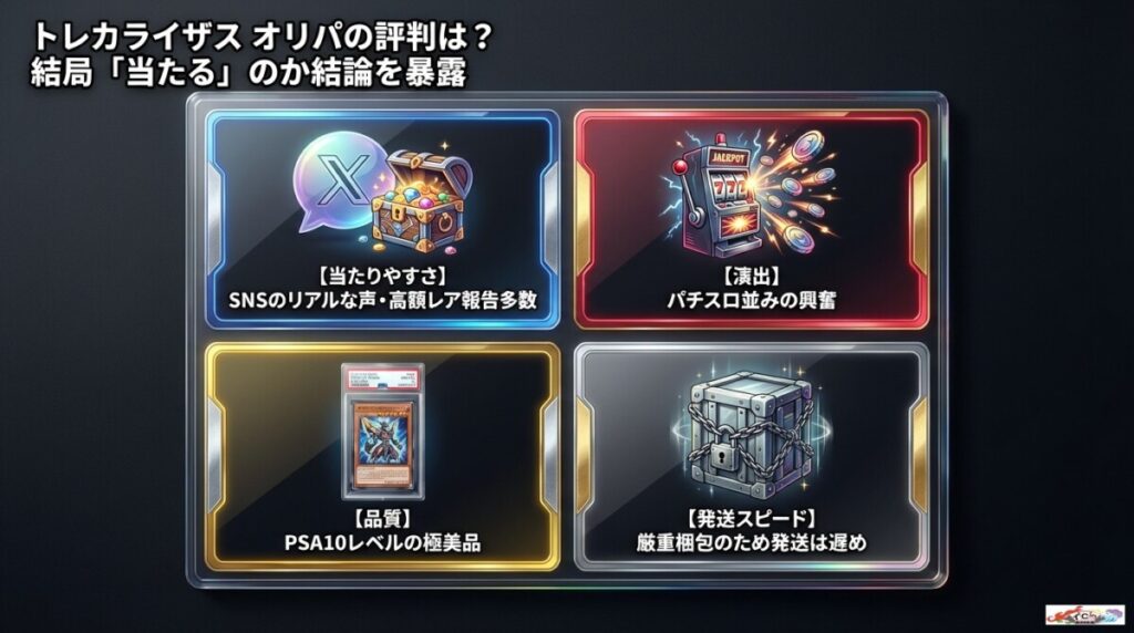 トレカライザス オリパの評判は？結局「当たる」のか結論を暴露