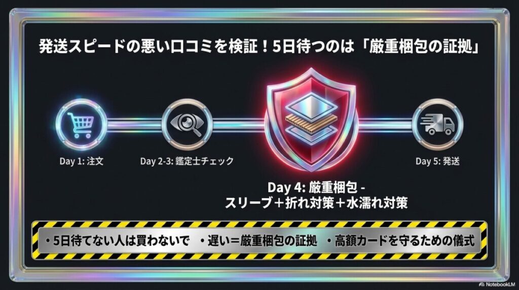 発送スピードの悪い口コミを検証！5日待つのは「厳重梱包の証拠」