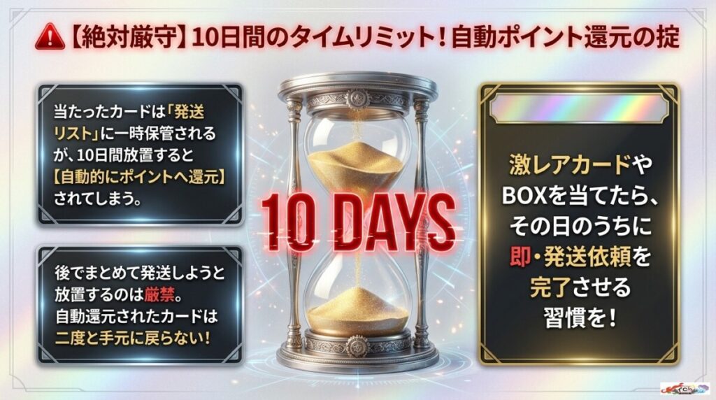 発送しないとどうなる？10日経過で自動ポイント還元のルール