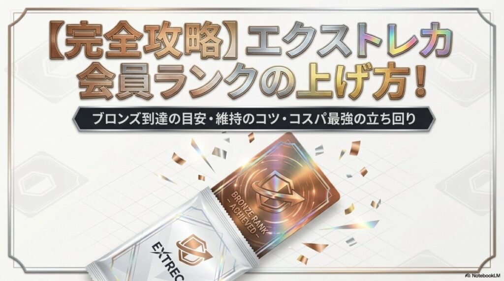エクストレカの会員ランクの上げ方！ブロンズ到達の金額目安と維持のコツ