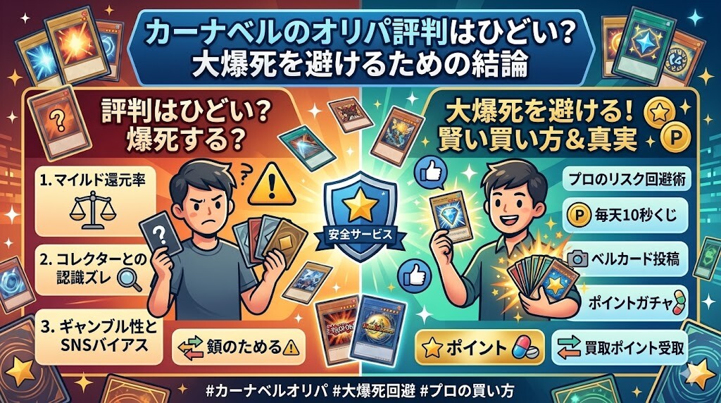 カーナベルのオリパ評判！大爆死で後悔する前に学ぶプロの買い方