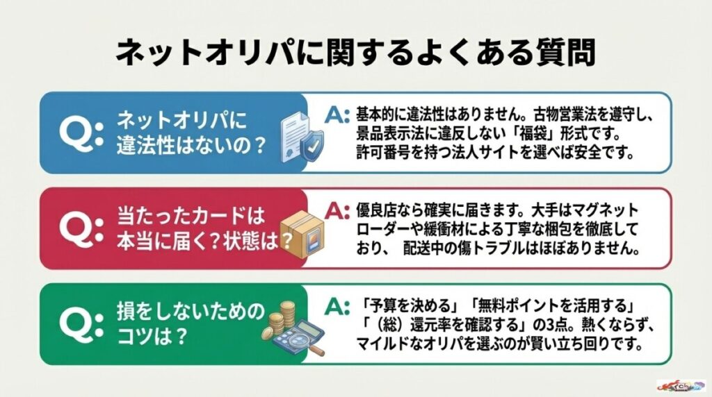 ネットオリパに関するよくある質問（FAQ）