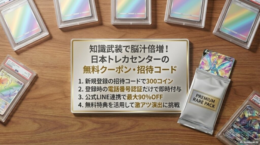 知識武装で脳汁倍増！日本トレカセンターの無料クーポン・招待コード
