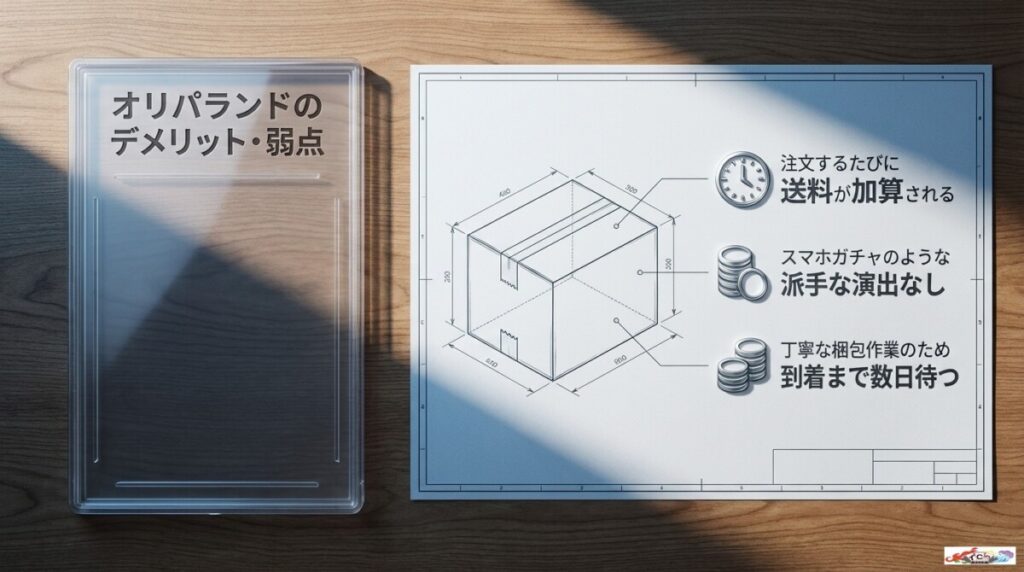 オリパランドのデメリット・弱点（送料・演出なし）