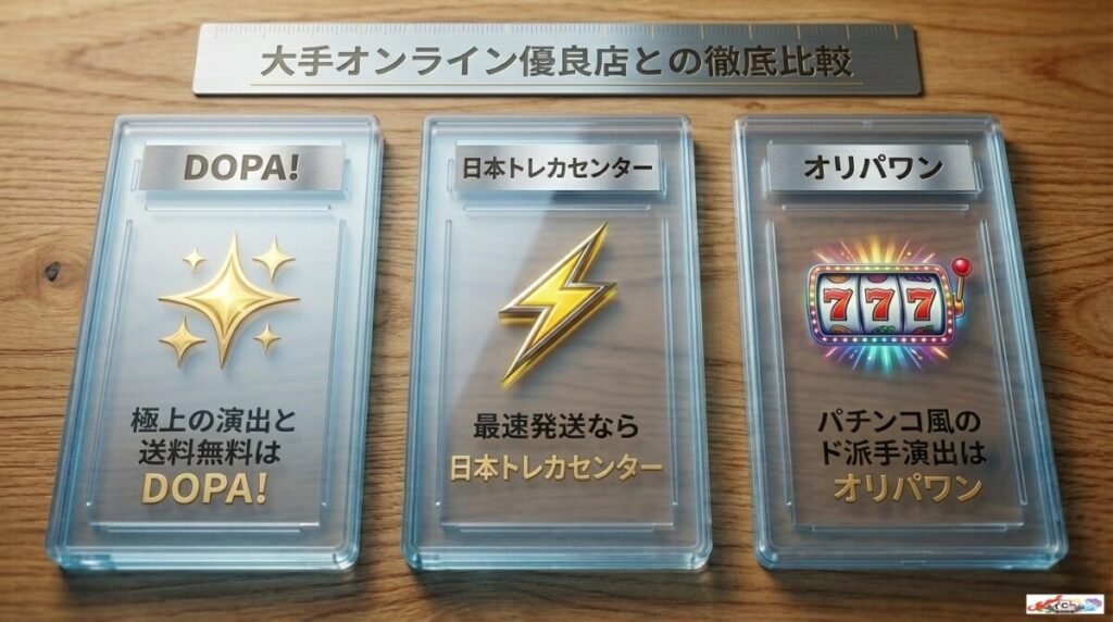 オリパランドの弱点をカバー！大手オンライン優良店との徹底比較