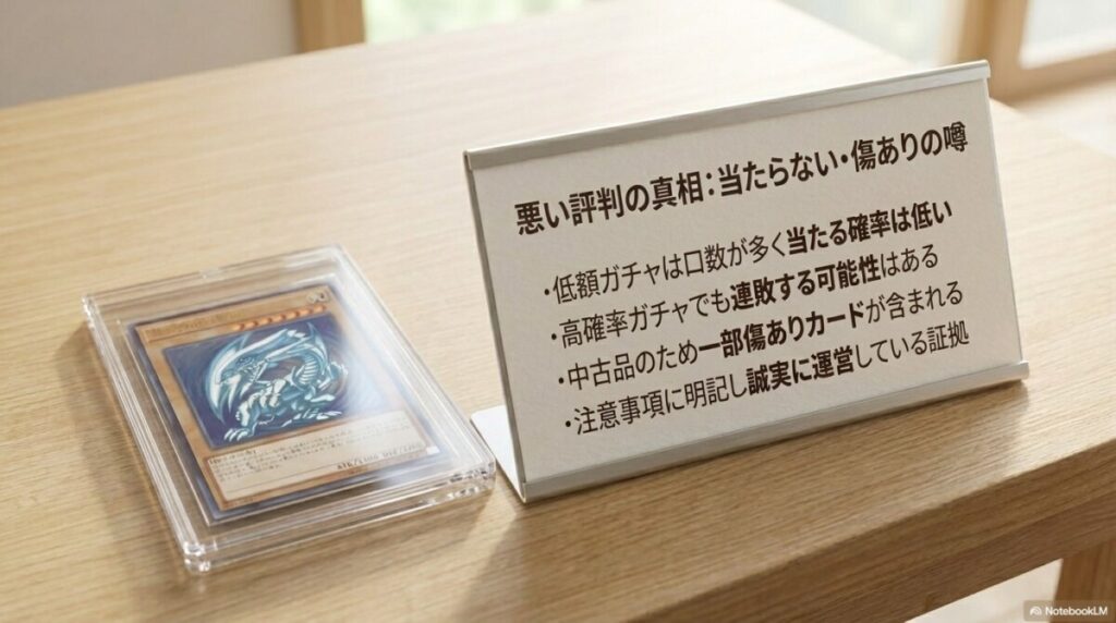 トレカートの悪い評判・口コミ：当たらない・傷ありの噂は本当？