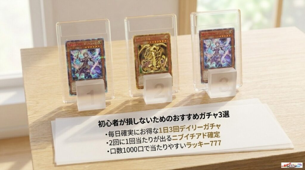 トレカートで初心者が損しないための当たりやすいおすすめガチャ3選