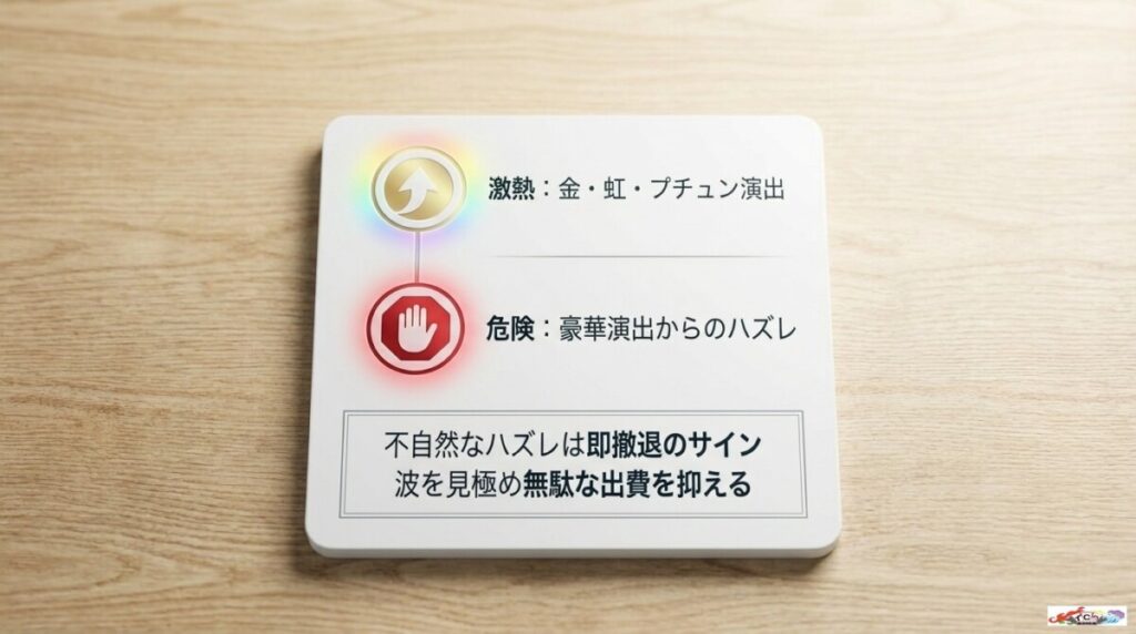 3.演出動画分析で判明！GODトレカの攻略法と撤退タイミング