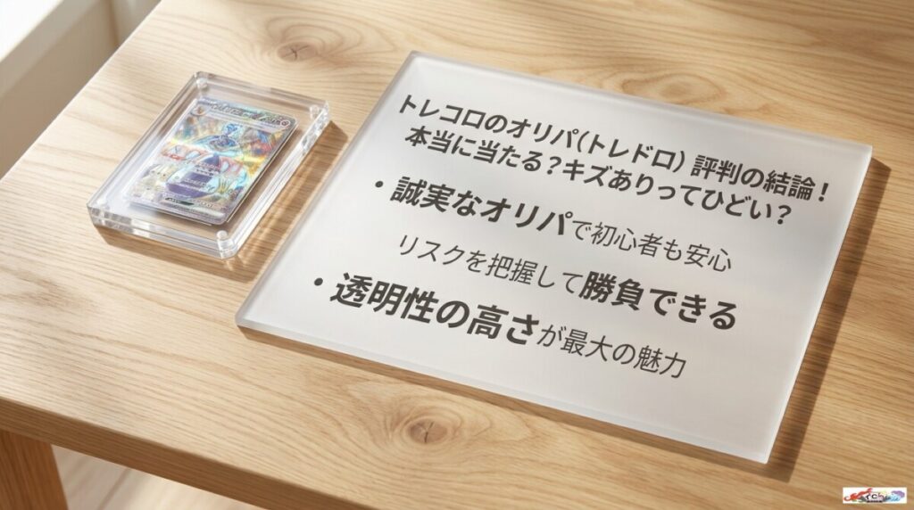 トレコロのオリパ（トレドロ）評判の結論！本当に当たる？キズありってひどい？