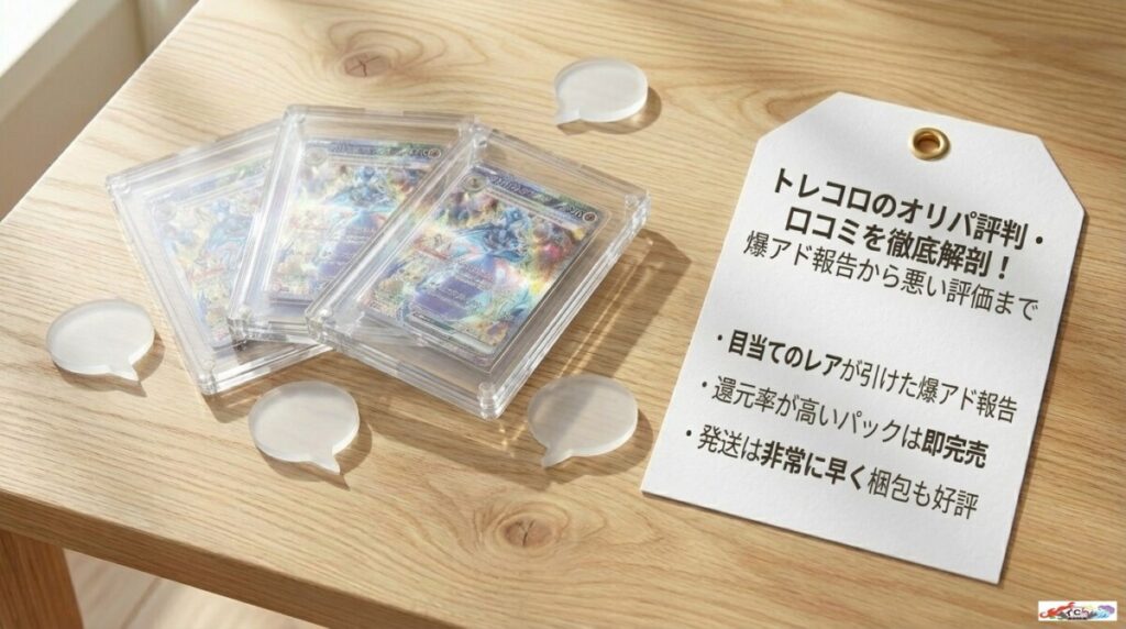 トレコロのオリパ評判・口コミを徹底解剖！爆アド報告から悪い評価まで