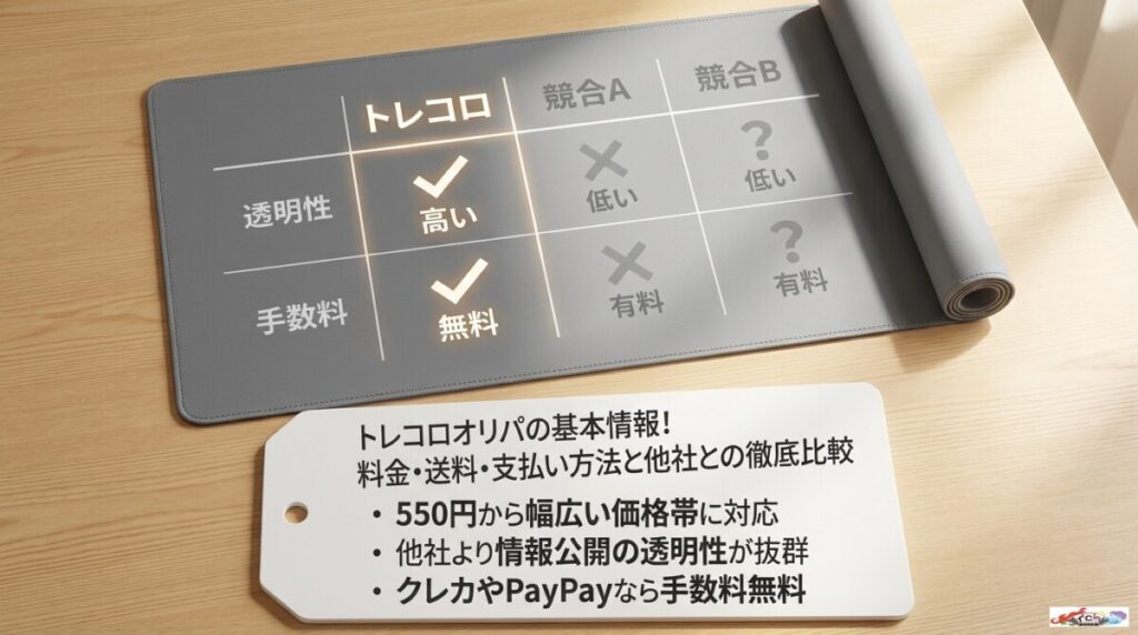 トレコロオリパの基本情報！料金・送料・支払い方法と他社との徹底比較