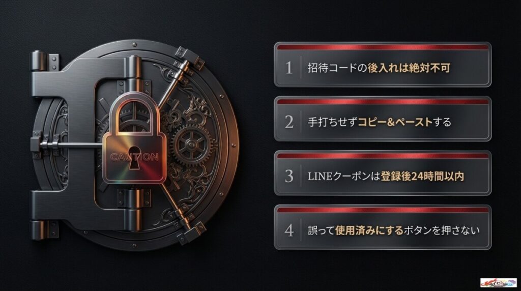 招待コードやLINEクーポンが使えない・反映されない原因と対処法