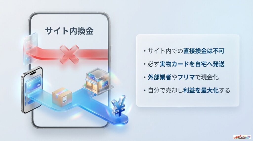 オリパワンのポイントやコインはサイト内で換金・直接現金化できる？外部売却ルートの結論