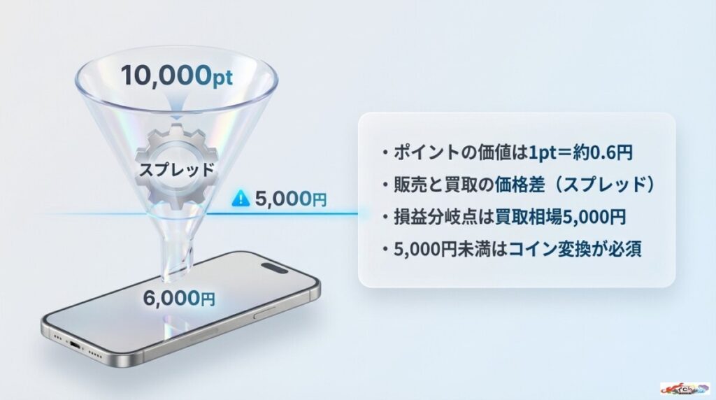 1pt=0.6円の罠？オリパワン換金におけるスプレッドと大損回避の計算式