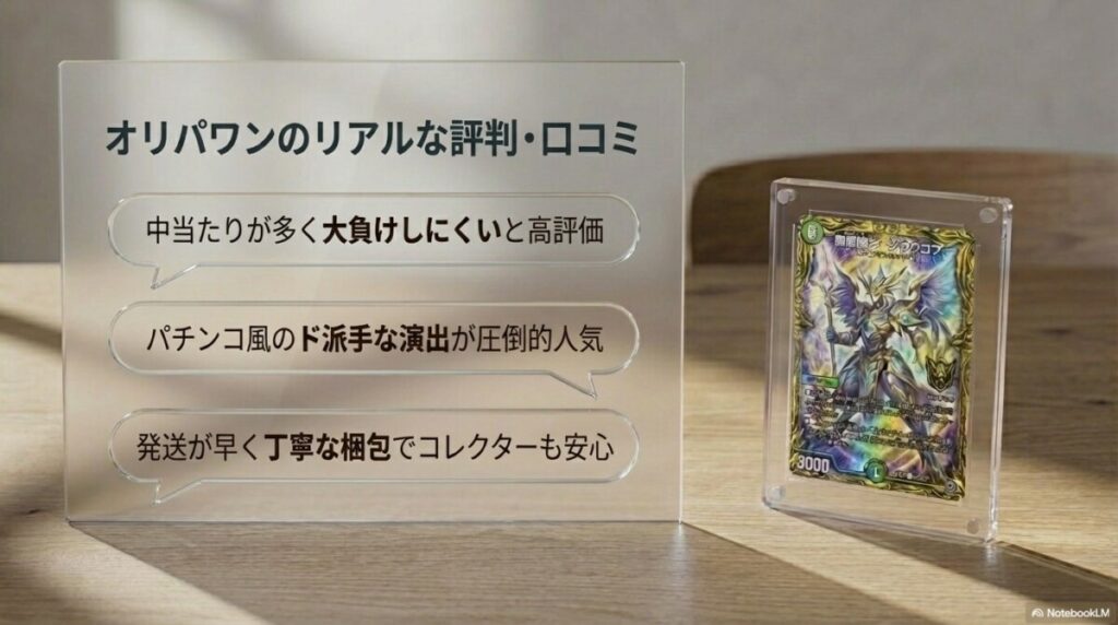 当たりやすさと演出は?オリパワンのリアルな口コミ・評判を徹底検証