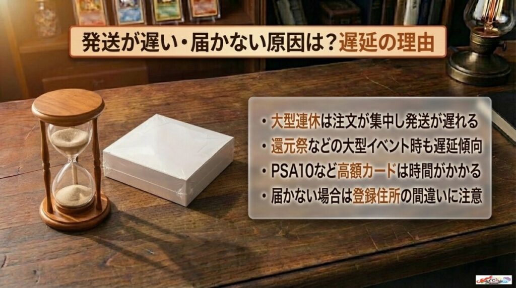 発送が遅い・届かない原因は？イベント繁忙期などの遅延について