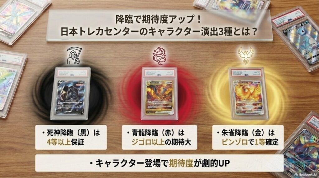 降臨で期待度アップ！日本トレカセンターのキャラクター演出3種とは？