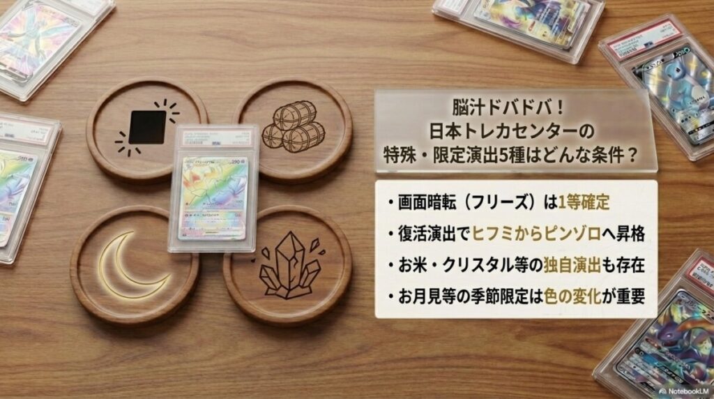 脳汁ドバドバ！日本トレカセンターの特殊・限定演出5種はどんな条件？