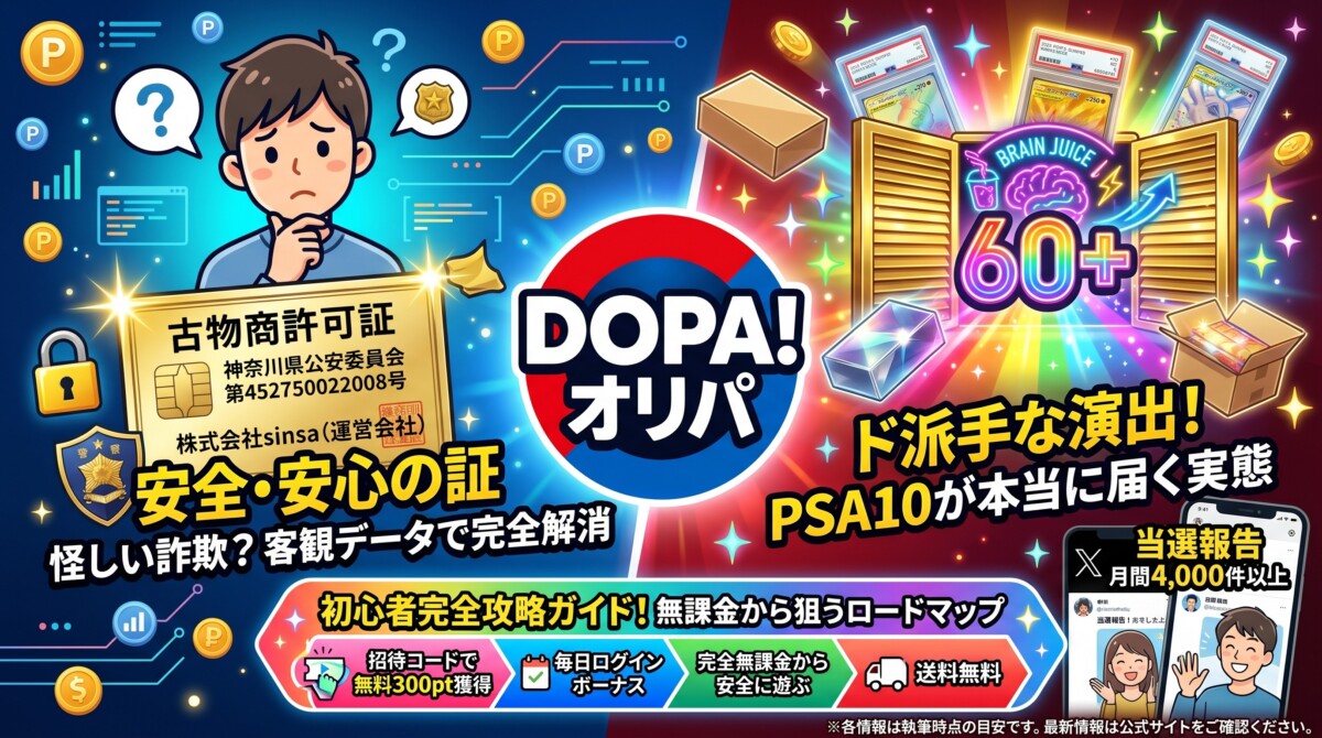 DOPAオリパ怪しい アイキャッチ画像